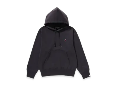 A BATHING APE Pigment Dyed One Point Pullover Hoodie "Charcoal"