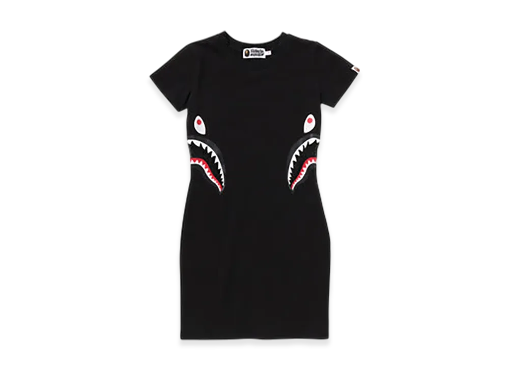 A BATHING APE Shark Jersey Dress "Black"