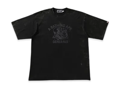 A BATHING APE Pigment Dye Generals Relaxed Fit Tee "Black"