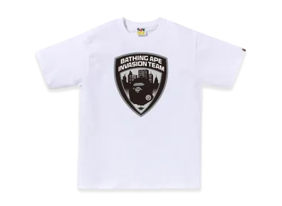 A BATHING APE Security Emblem Tee "White"