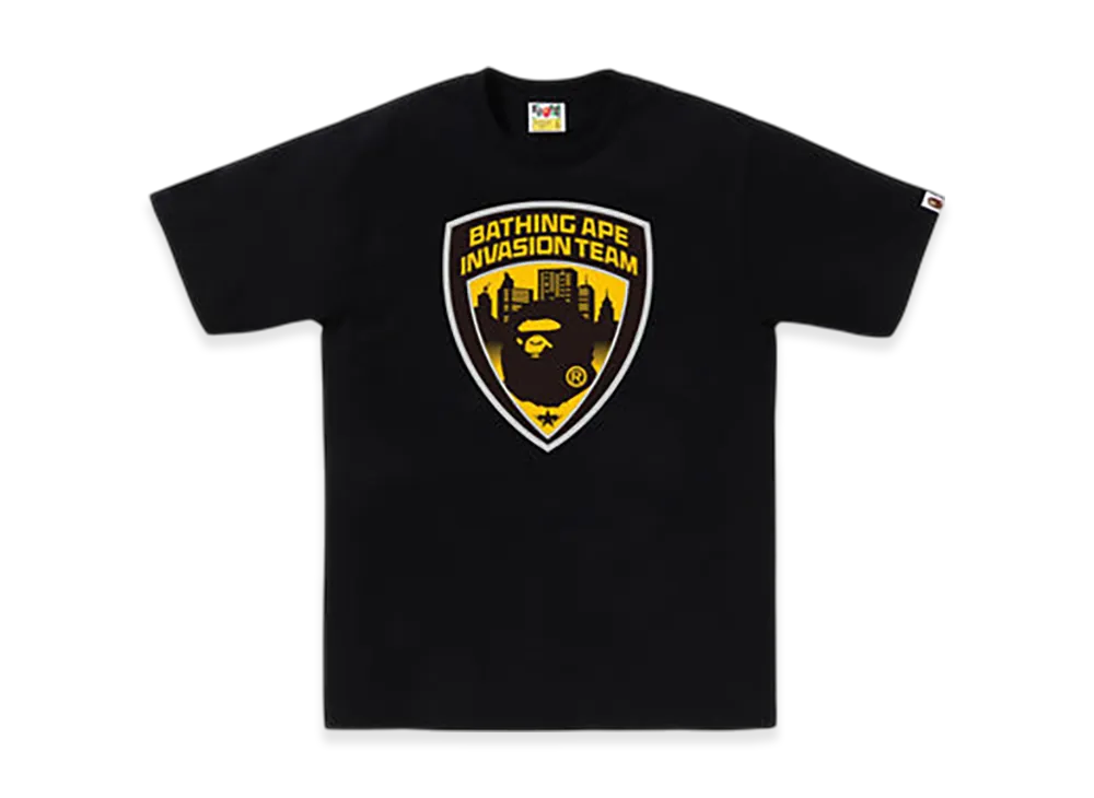 A BATHING APE Security Emblem Tee "Black"