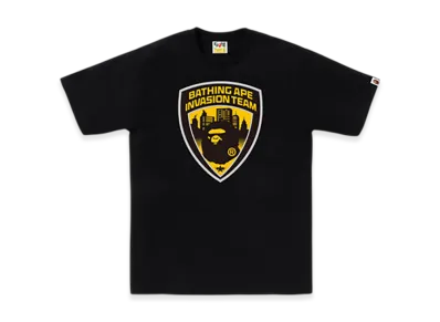 A BATHING APE Security Emblem Tee "Black"