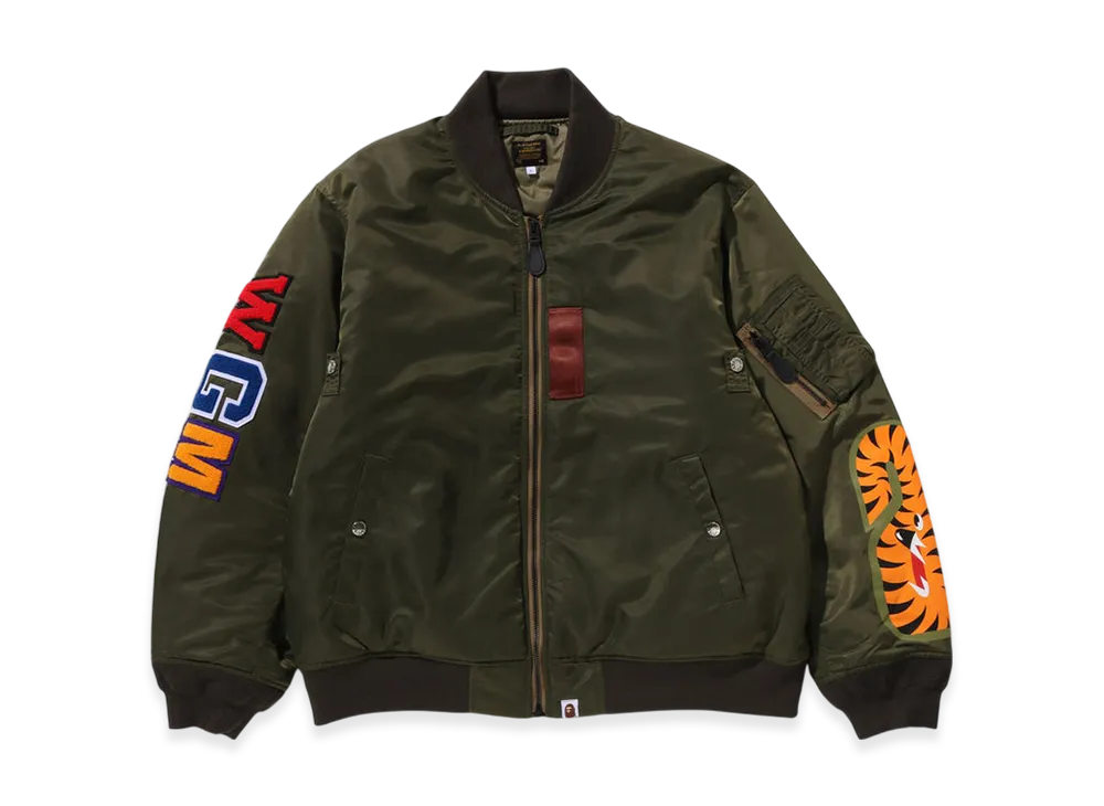 A BATHING APE Shark MA-1 "Olive Drab"