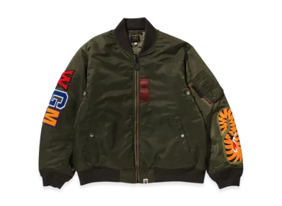 A BATHING APE Shark MA-1 "Olive Drab"