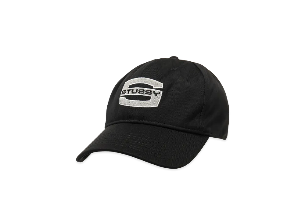 Stussy Mid-Depth Large S Snapback "Black"