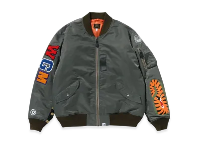 A BATHING APE Shark MA-1 "Olive Drab"