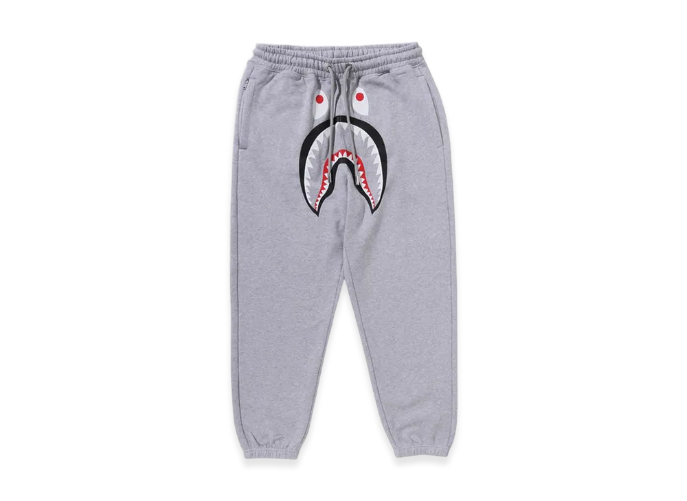 A BATHING APE Shark Relaxed Fit Sweat Pants "Gray"