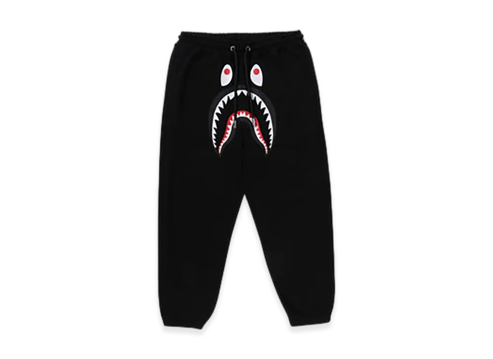 A BATHING APE Shark Relaxed Fit Sweat Pants "Black"