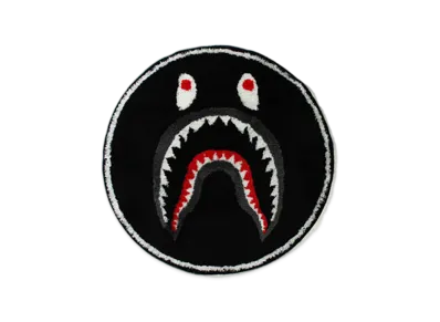 A BATHING APE Shark Rug Mat "Black"