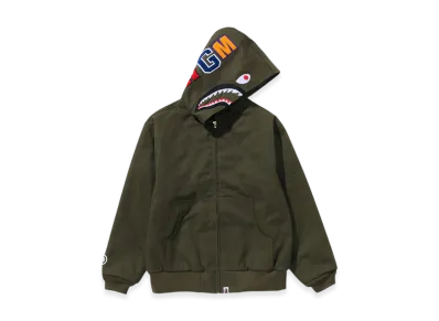 A BATHING APE Shark Work Hoodie Jacket "Olive Drab"