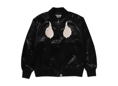 A BATHING APE Skeleton Logo Souvenir Jacket "Black"