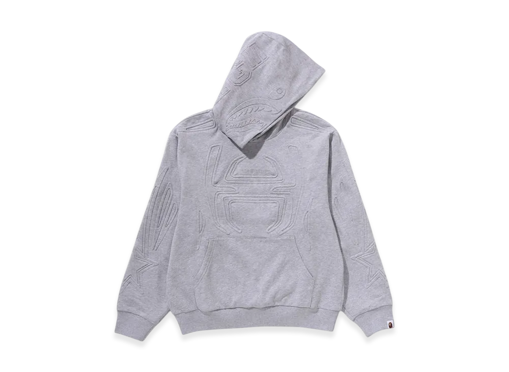 A BATHING APE Padded Shark Cropped Fit Pullover Hoodie "Gray"