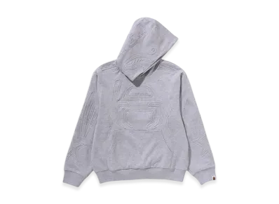 A BATHING APE Padded Shark Cropped Fit Pullover Hoodie "Gray"