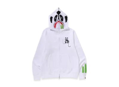 A BATHING APE Panda Full Zip Hoodie "White"