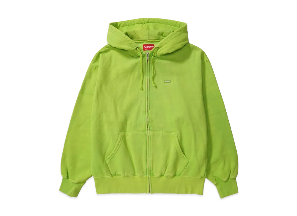 Supreme Overdyed Small Box Zip Up Hooded Sweatshirt "Lime"