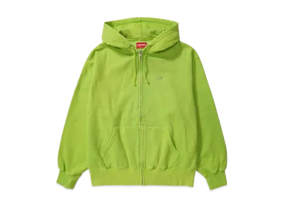 Supreme Overdyed Small Box Zip Up Hooded Sweatshirt "Lime"