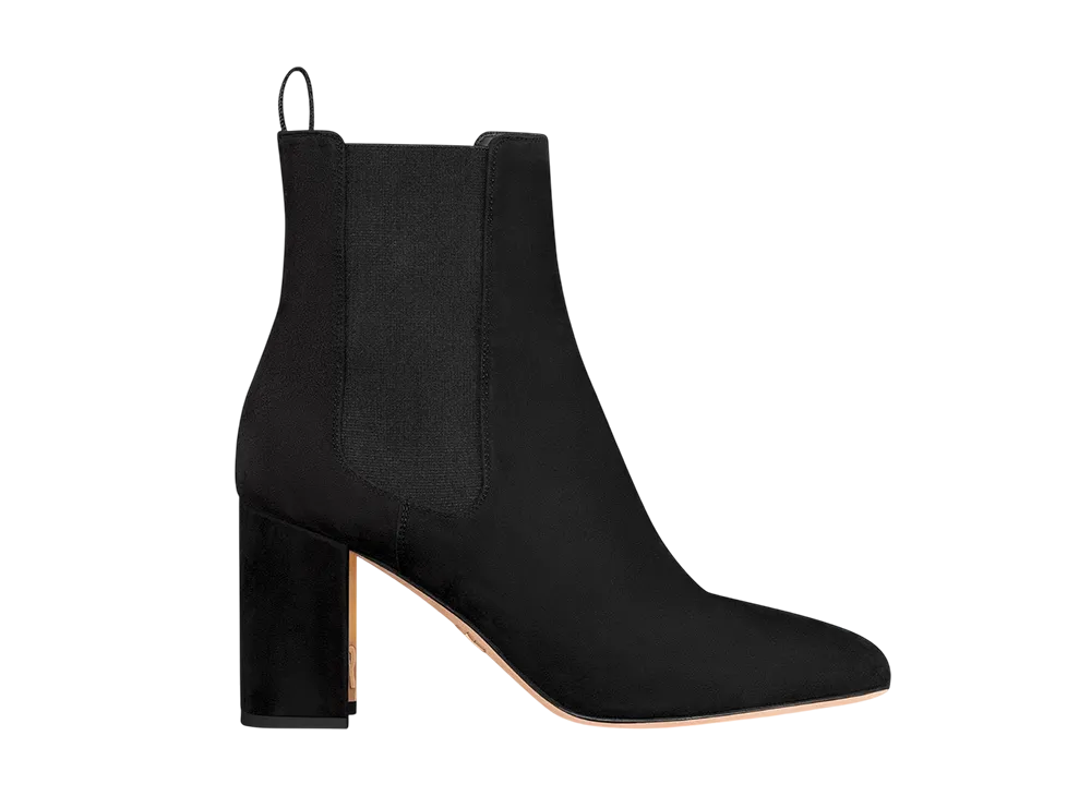 ディオール ウィメンズ D-アート ヒール ショートブーツ スエードゴートスキン "ブラック"