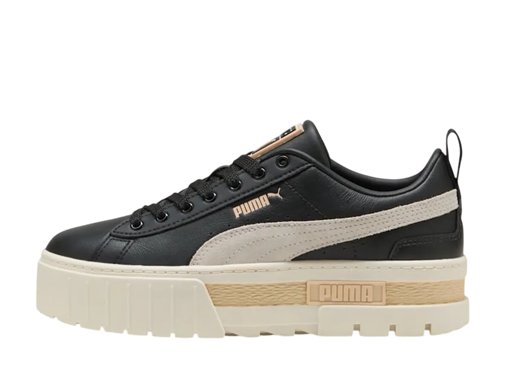 プーマ ウィメンズ メイズ レザー "プーマブラック/フロステッドアイボリー"