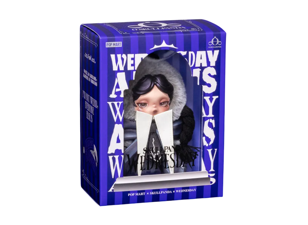ポップマート スカルパンダ × ウェンズデー ぬいぐるみペンダント