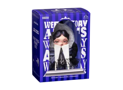POP MART SKULLPANDA x Wednesday Plush (Nevermore Academy Uniform Version)