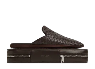 Bottega Veneta Palazzo Slipper With Travel Case "Fondente"