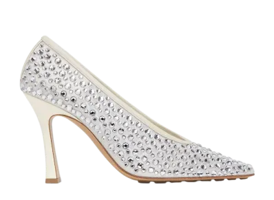 Bottega Veneta Women's Sofia Pump "Sea Salt/Crystal"
