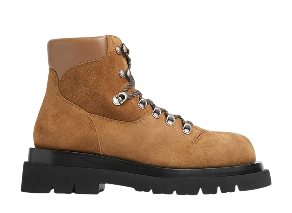 Bottega Veneta Women's Lug Hiking Ankle Boot "Caramel"