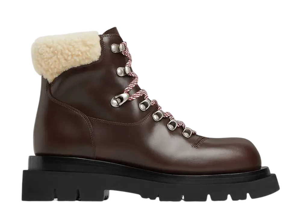 ボッテガヴェネタ ウィメンズ ラグ ハイキング アンクルブーツ "トフィー/ポリッジ"