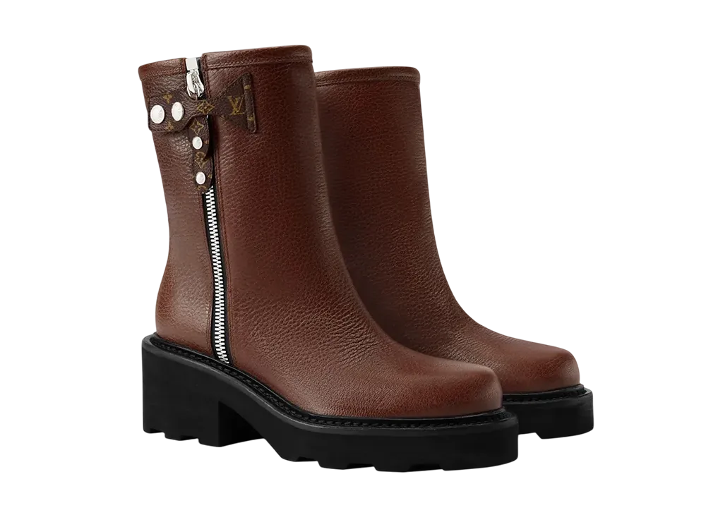 ルイヴィトン ウィメンズ LV ボブール アンクルブーツ "マロン"