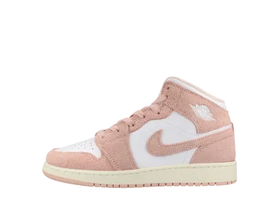 ナイキ GS ジョーダン1 ミッド SE "ホワイト/セイル/レジェンドピンク" (キッズ)