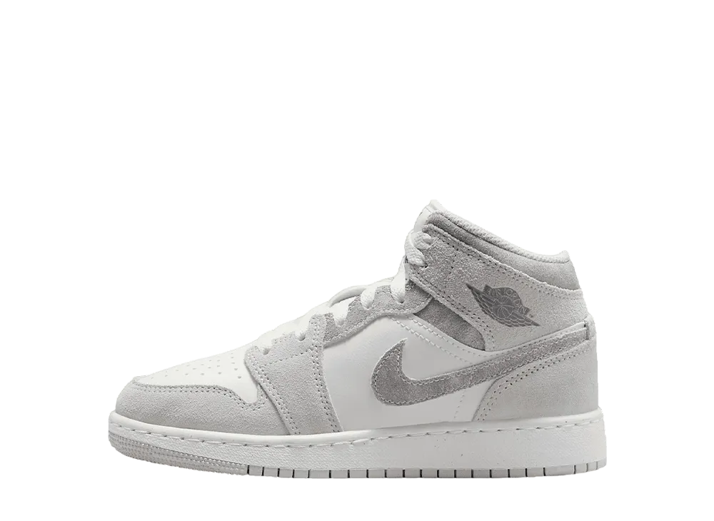 ナイキ GS ジョーダン1 ミッド SE "ニュートラルグレー/セイル/スモークグレー" (キッズ)