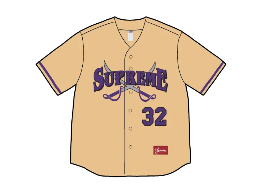 Supreme Swords Baseball Jersey "Gold"