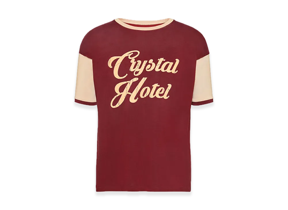 Maison Margiela Varsity T-shirt "Bordeaux/Chalk"