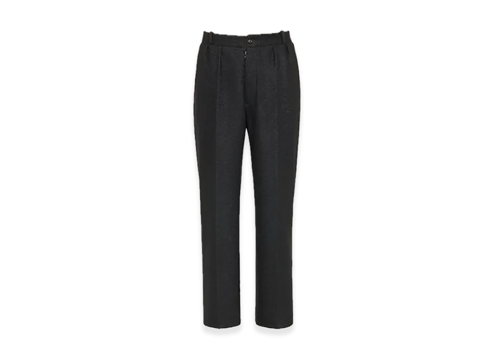 Maison Margiela Felted Wool Straight Leg Trousers "Black"