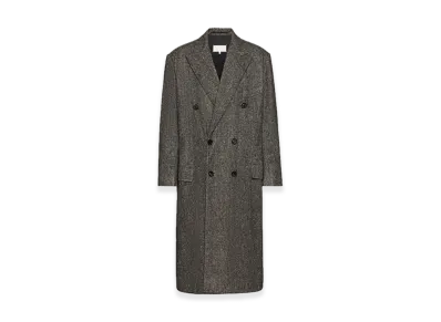Maison Margiela Printed Herringbone Wool Coat "Grey"