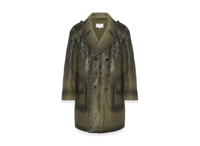 Maison Margiela Foil Print Caban Coat "Khaki"