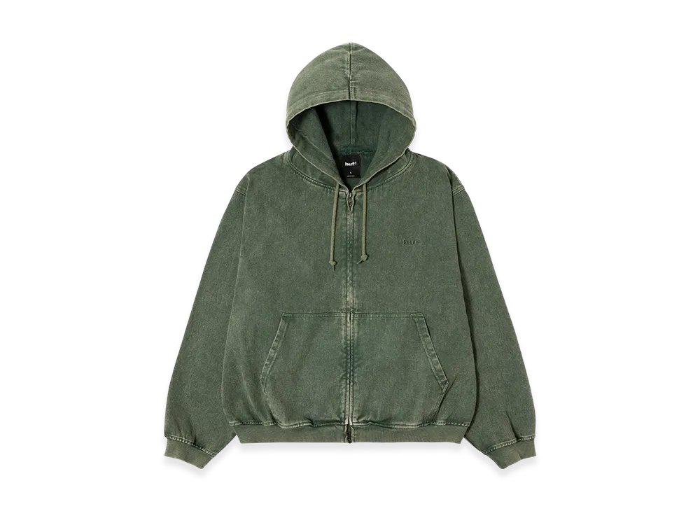 HUF WINTER 25 Eightynine Washed Full Zip Hoodie "Olive"