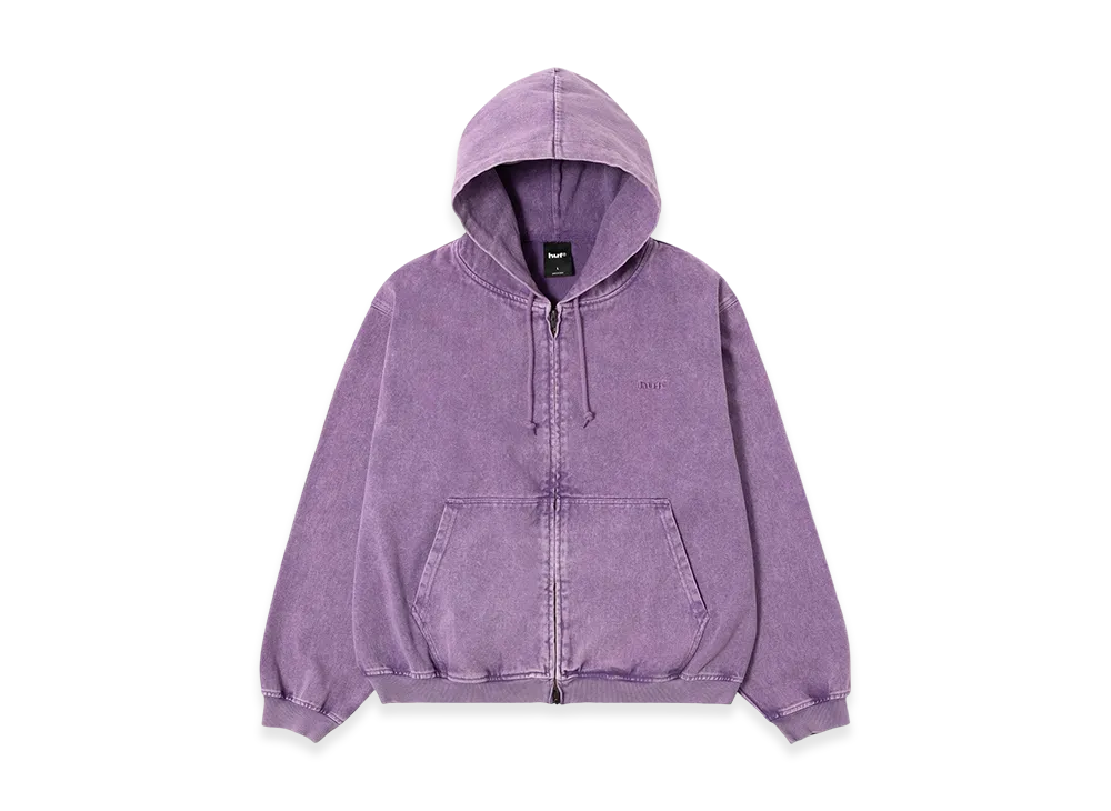 HUF WINTER 25 Eightynine Washed Full Zip Hoodie "Purple"