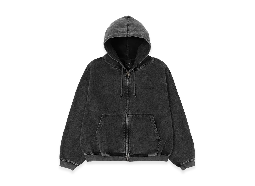 HUF WINTER 25 Eightynine Washed Full Zip Hoodie "Black"
