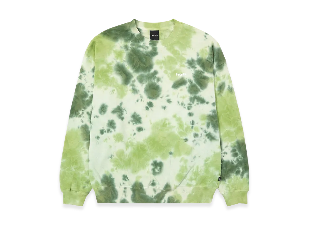 HUF WINTER 25 Tie Dye 89 Logo Crewneck Sweatshirt "Green"