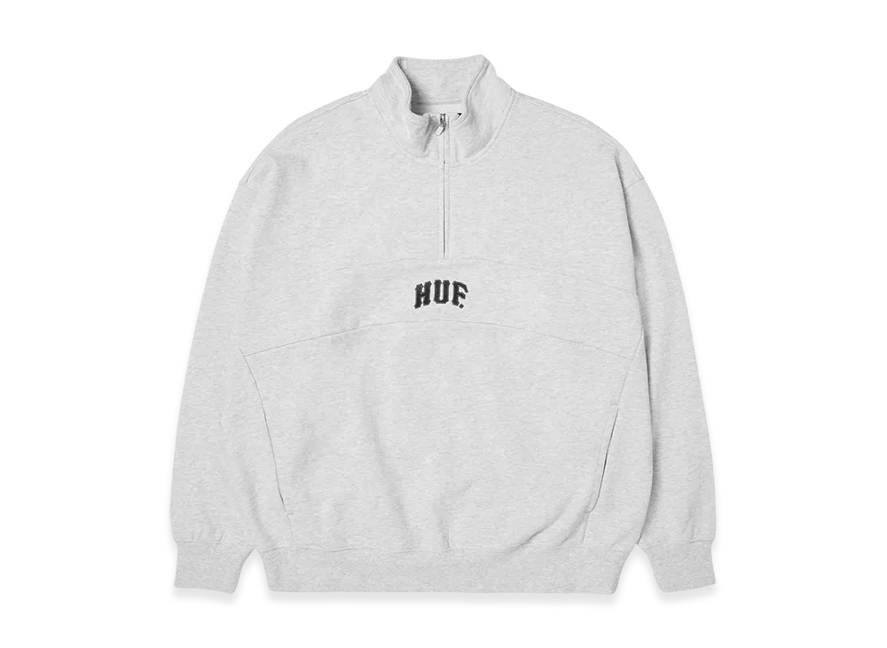 HUF WINTER 25 Arch Enzyme 1/4 Zip Fleece "Heather Grey"