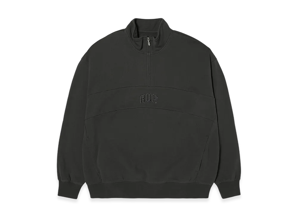 HUF WINTER 25 Arch Enzyme 1/4 Zip Fleece "Vintage Black"