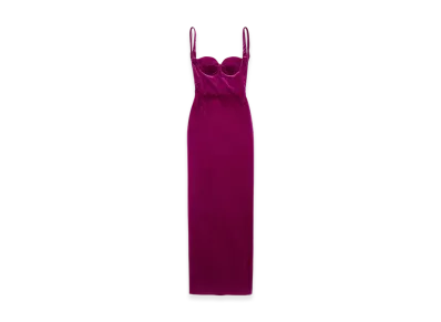 BALENCIAGA Women's Fitted Gown "Plum"