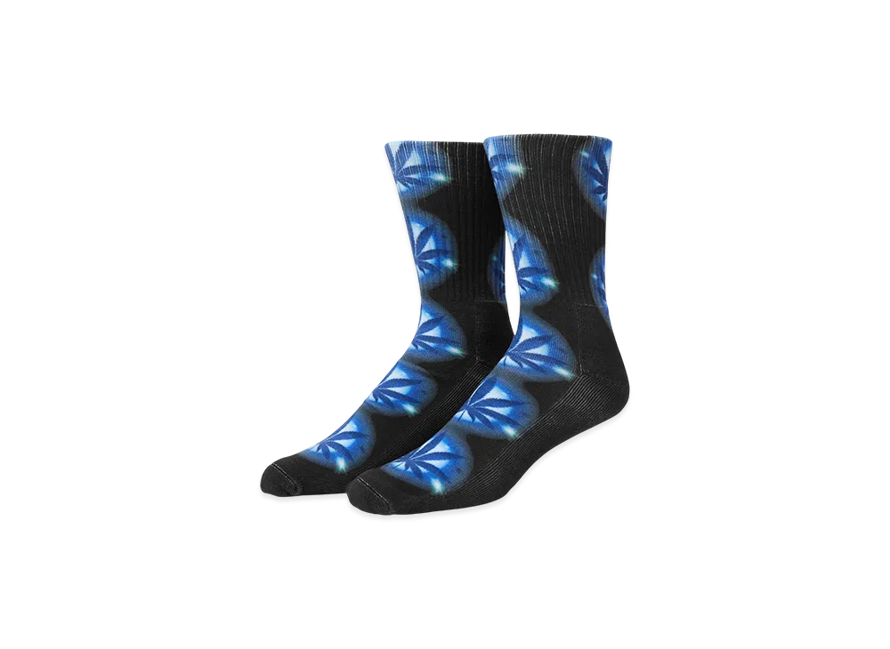HUF WINTER 25 Airbrush Digital Plantlife Socks "Black/Blue"