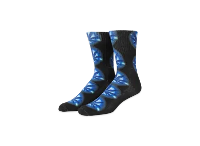 HUF WINTER 25 Airbrush Digital Plantlife Socks "Black/Blue"