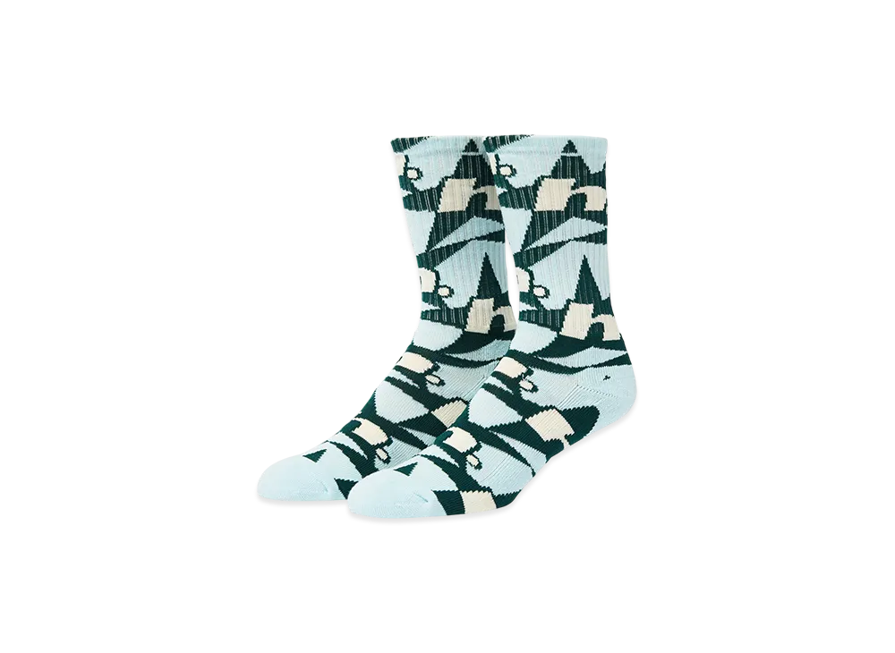 HUF WINTER 25 H Star Repeat Socks "Ice Blue"