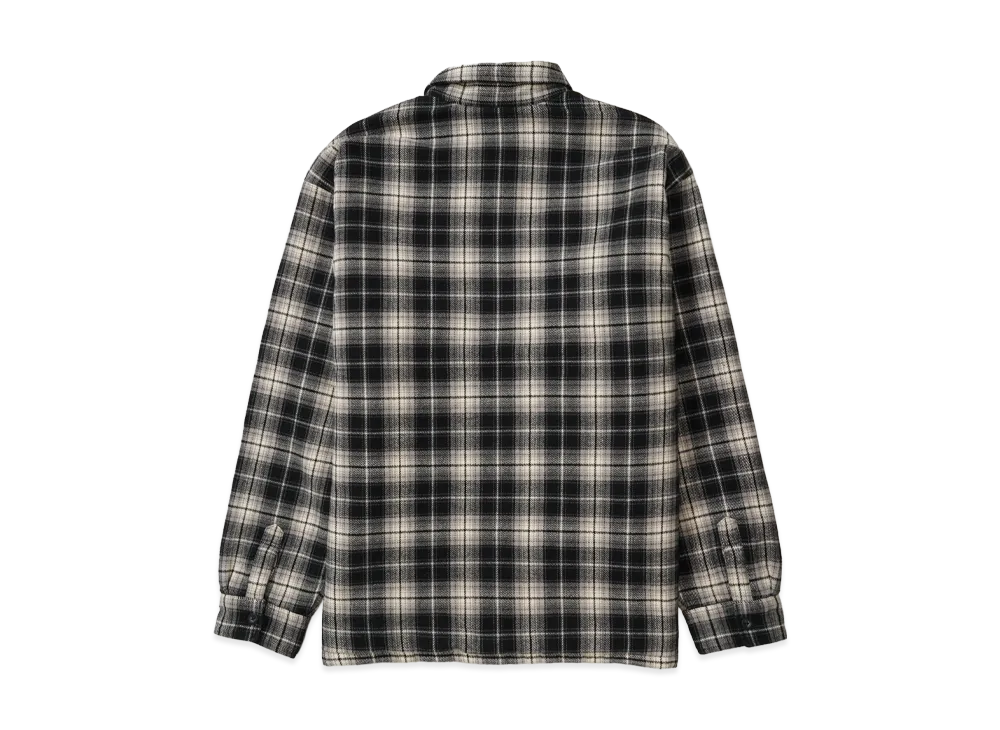Supreme Thermal Lined Zip Up Flannel Shirt 