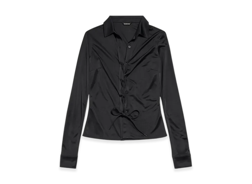 BALENCIAGA Women's Lace-up Shirt "Black"