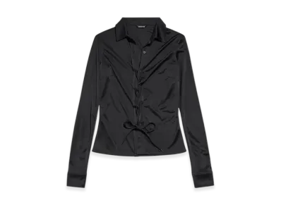 BALENCIAGA Women's Lace-up Shirt "Black"
