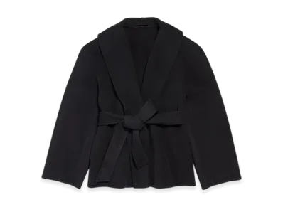 BALENCIAGA Women's Short Wrap Coat "Black"